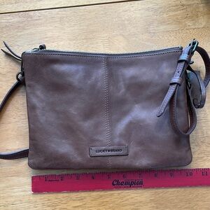Lucky Brand Dark Brown Leather Messenger Bag